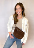 Suede Woven Bum Bag
