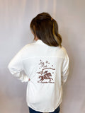 Embroidered Cowgirl Buttoned Shirt