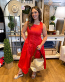 Drop Waist Square Neck Dress