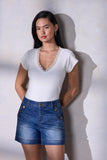Wit & Wisdom Button Pocket Denim Shorts