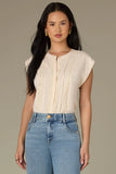 Wit & Wisdom Extended Shoulder Woven Top