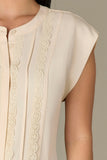 Wit & Wisdom Extended Shoulder Woven Top