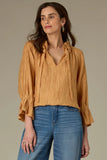 Wit & Wisdom Ruched Woven Top