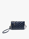 Riley High Gloss Crossbody: Navy