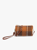 Riley Clutch & Crossbody: Plaid Rust