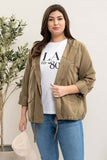 Curvy Snap Button Jacket