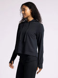Thread & Supply Cropped Ribbed Hoodie