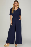 Smock Waist Jumpsuit