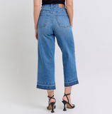 Judy Blue Release Hem Wide Leg Jeans