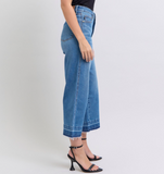 Judy Blue Release Hem Wide Leg Jeans