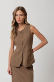 Buttoned Vest Top