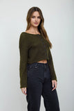 Cropped Fuzzy Cardigan