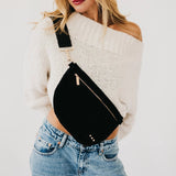 Suede Woven Bum Bag