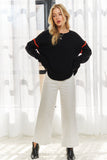 Stripe Accent Sweater Top