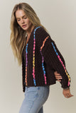 Multicolor Stitch Knit Cardigan