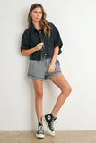 Button Front Cropped Jacket