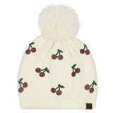 C.C. Beanies Rhinestone Cherry Pom Hat