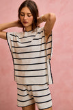 Striped Knit Shorts