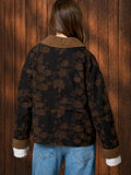 Floral Denim Jacquard Jacket