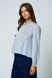 Gingham Pintuck Blouse