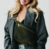 Suede Woven Bum Bag