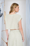 Striped Boxy Crop Top