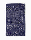 Blue Blossoming Bandana Tea Towel