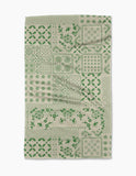 Green Blossoming Bandana Tea Towel