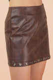 Vegan Leather Mini Skirt