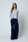 Gingham Pintuck Blouse