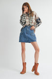 Cargo Mini Denim Skirt