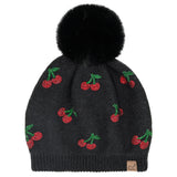 C.C. Beanies Rhinestone Cherry Pom Hat