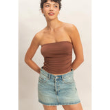 Ruched Bandeau Top