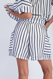 Striped Drawstring Shorts