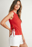Textured Tie Top