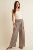 Gingham Smocked Waist Pants