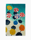 Dancing Umbrellas Tea Towel