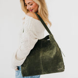Suede Hobo Shoulder Bag