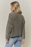 Rolled Hem Knit Sweater