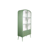 Green Metal Arched Cabinet