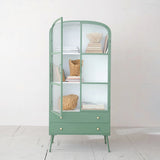 Green Metal Arched Cabinet