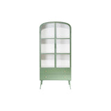 Green Metal Arched Cabinet