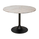 Marble Top Pedestal Dining Table
