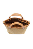 Natural Straw Mini Bucket Crossbody Bag