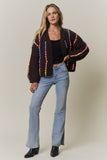 Multicolor Stitch Knit Cardigan