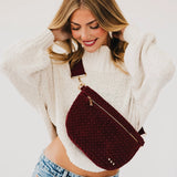 Suede Woven Bum Bag