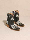 Embroidered Ankle Cowgirl Boots