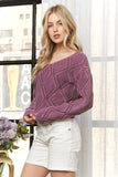 V Neck Cropped Knit Sweater