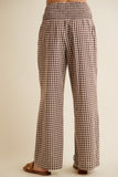 Gingham Smocked Waist Pants