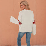 Crew Neck Red Heart Sweater